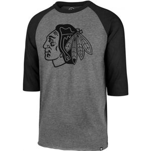 47 NHL CHICAGO BLACKHAWKS IMPRINT 47 CLUB RAGLAN TEE Pánské triko, Tmavě šedá,Černá, velikost