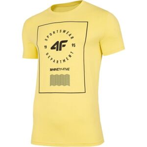 4F MEN'S T-SHIRT Pánské tričko, žlutá, velikost XXL