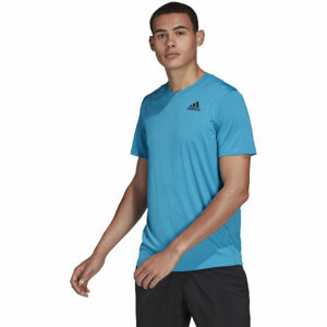 adidas CLUB 3 STRIPES TENNIS T-SHIRT Pánské tenisové tričko, modrá, velikost L