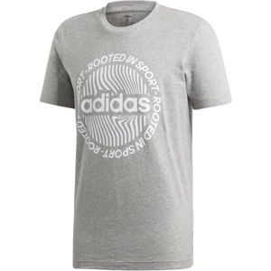 adidas CORE CIRCLED GRAPHIC TEE šedá M - Pánské tričko