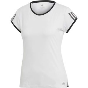 adidas CLUB 3 STRIPES TEE bílá S - Dámské tenisové triko