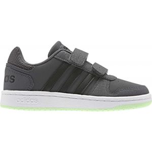 adidas HOOPS 2.0 CMF C Dětská volnočasová obuv, Tmavě šedá,Černá,Bílá, velikost 33