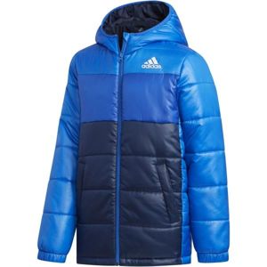 adidas YK J SYNTHETIC modrá 152 - Juniorská zimní bunda