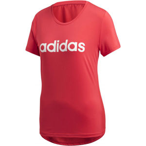 adidas D2M LO TEE Dámské tričko, Červená,Bílá, velikost