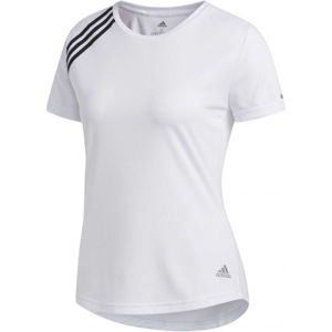 adidas RUN IT TEE 3S W bílá XS - Dámské sportovní tričko