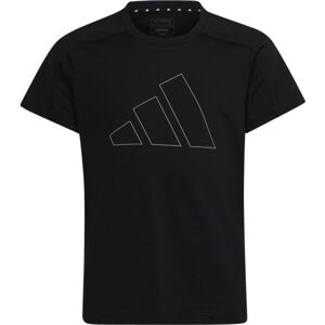 adidas TR-ES BL T Dívčí tričko, černá, velikost 140