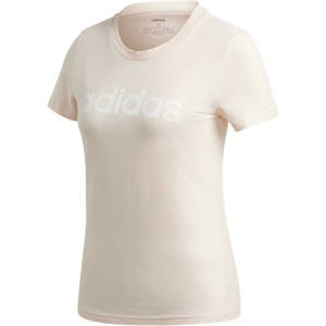 adidas E LIN SLIM T Dámské triko, Béžová,Bílá, velikost XS