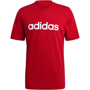 adidas LINEAR TEE Pánské tričko, červená, veľkosť XL