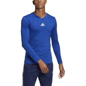 adidas TEAM BASE LONG SLEEVE TEE Pánské fotbalové triko, modrá, veľkosť S