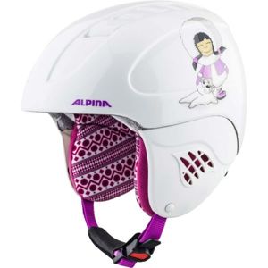 Alpina Sports CARAT bílá (51 - 55) - Dětská lyžařská helma