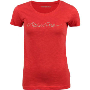 ALPINE PRO FARIDA Dámské triko, Červená,Zlatá, velikost