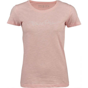 ALPINE PRO FARIDA Dámské triko, Růžová,Bílá, velikost