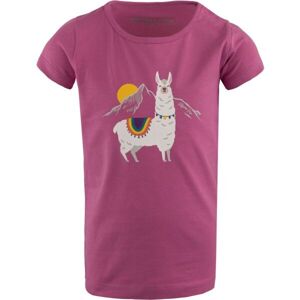 ALPINE PRO LOHRO Dívčí tričko, růžová, velikost 104-110