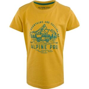 ALPINE PRO MESCO Chlapecké tričko, žlutá, velikost 128-134