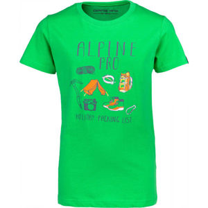 ALPINE PRO SABLO zelená 152-158 - Dětské triko