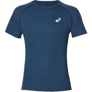 Asics SILVER ICON TOP modrá S - Pánské běžecké triko