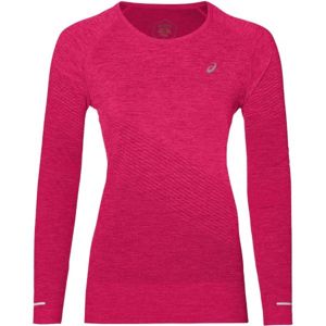 Asics SEAMLESS LS TEXTURE růžová L - Dámské sportovní triko