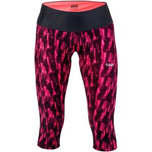 Axis RUN KALHOTY 3/4 Dámské běžecké kalhoty, Růžová,Černá,Bílá, velikost 36