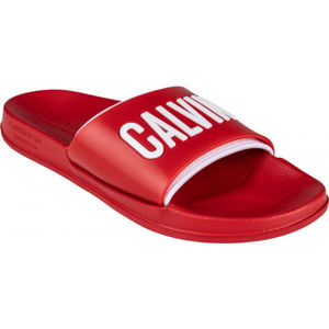 Calvin Klein SLIDE Pánské pantofle, červená, velikost 37/38