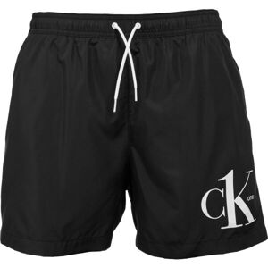 Calvin Klein MEDIUM DRAWSTRING Pánské plavecké šortky, černá, velikost