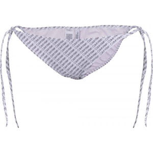 Calvin Klein STRING SIDE TIE-PRINT fialová M - Dámský spodní díl plavek
