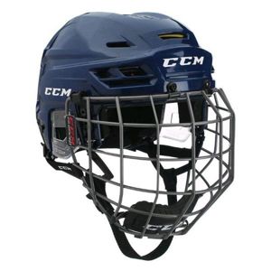 CCM TACKS 310C SR COMBO Hokejová helma, tmavě modrá, velikost