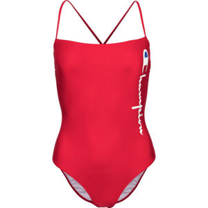Champion SWIMMING SUIT Dámské jednodílné plavky, Červená,Bílá, velikost L