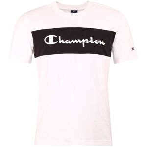 Champion CREWNECK COLOR BLOCK T-SHIRT Pánské tričko, bílá, velikost M