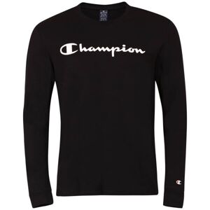 Champion CREWNECK LONG SLEEVE T-SHIRT Pánské tričko s dlouhým rukávem, černá, velikost M