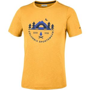 Columbia NELSON POINT GRAPHIC SHORT SLEEVE TEE žlutá XXL - Pánské triko