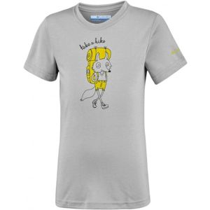 Columbia MINI RIDGE TEE Dětské triko, Šedá,Žlutá, velikost XS