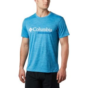 Columbia TRINITY TRAIL GRAPHIC TEE modrá XXL - Pánské sportovní triko