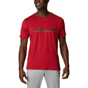 Columbia TECH TRAIL GRAPHIC TEE Pánské triko, Červená,Černá,Šedá, velikost