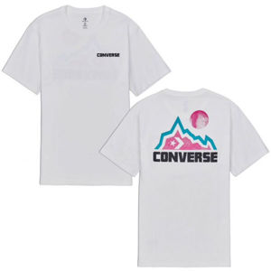 Converse MOUNTAIN MOON GRAPHIC SHORT SLEEVE T-SHIRT bílá XL - Pánské tričko