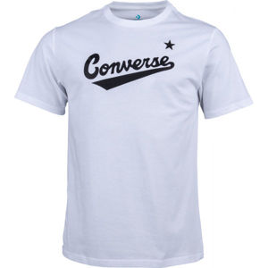 Converse CENTER FRONT LOGO TEE bílá S - Pánské triko