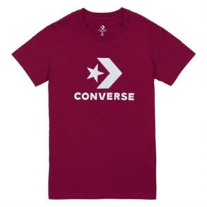 Converse STAR CHEVRON TEE vínová S - Dámské tričko