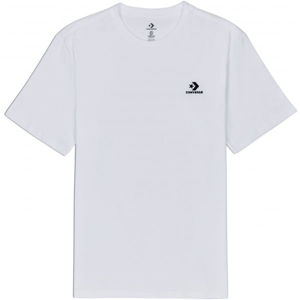 Converse LEFT CHEST SM STAR CHEVRON TEE Pánské tričko, Bílá,Černá, velikost