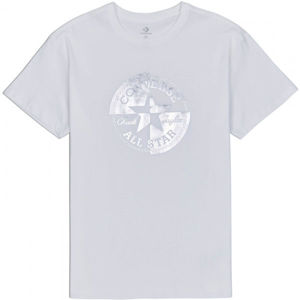 Converse WOMENS CHUCK TAYLOR RIVALRY RELAXED TEE Dámské tričko, Bílá,Stříbrná, velikost