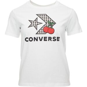 Converse CHERRY STAR CHEVRON INFILL Dámské tričko, bílá, velikost