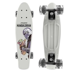 Disney MANDALORIAN & GROGU Skateboard (fishboard), šedá, velikost UNI