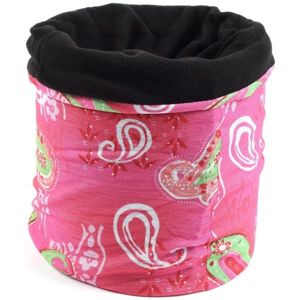 Finmark DĚTSKÝ MULTIFUNKČNÍ ŠÁTEK růžová UNI - Dětský multifunkční šátek s fleecem
