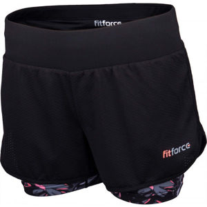 Fitforce ALBONA černá XS - Dámské fitness šortky 2 v 1