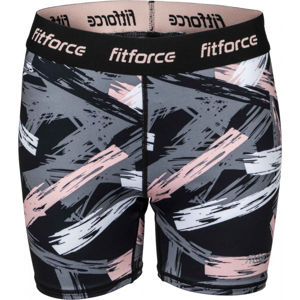 Fitforce SOLTE Dámské fitness šortky, Černá,Šedá,Bílá,Růžová, velikost
