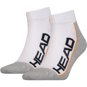 Head PERFORMANCE QUARTER 2PACK Unisexové ponožky, Šedá,Bílá,Černá, velikost 43-46