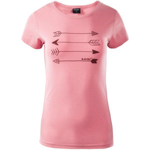 Hi-Tec LADY SKOTE Dámské triko, Růžová,Černá, velikost XS
