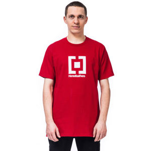 Horsefeathers BASE T-SHIRT červená M - Pánské tričko
