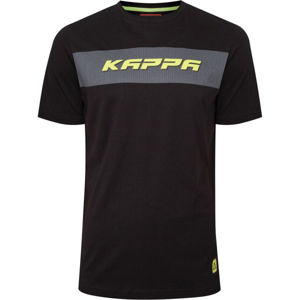 Kappa LOGO CABAXX Pánské triko, Černá,Reflexní neon,Šedá, velikost L