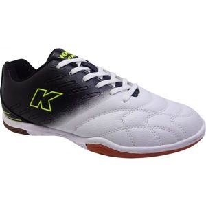 Kensis FIQ Juniorská sálová obuv, Bílá,Černá,Reflexní neon, velikost 34