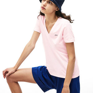 Lacoste S TEE-SHIRT světle růžová 40 - Dámské tričko