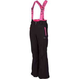 Lewro NUKA Dětské lyžařské kalhoty, Černá,Růžová, velikost 152-158